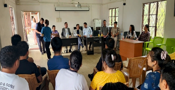 NSHRC interacting with the Teachers and Students of GHSS Tuli